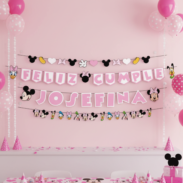 Producto - BANDERINES MINNIE Y SUS AMIGOS ROSA
