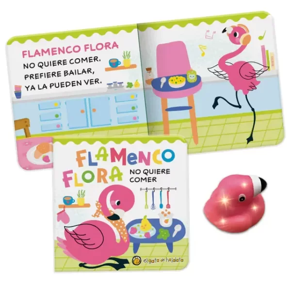 Producto - FLAMENCO FLORA NO QUIERE COMER - BURBUJAS Y LUCES
