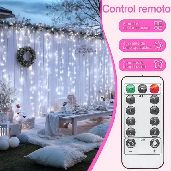 Producto - Cortina 3x2m Alambre Efectos y Control