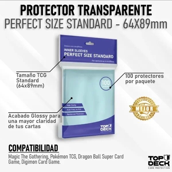 Producto - Protector transparente perfect size / Sleeves x 100 unidades
