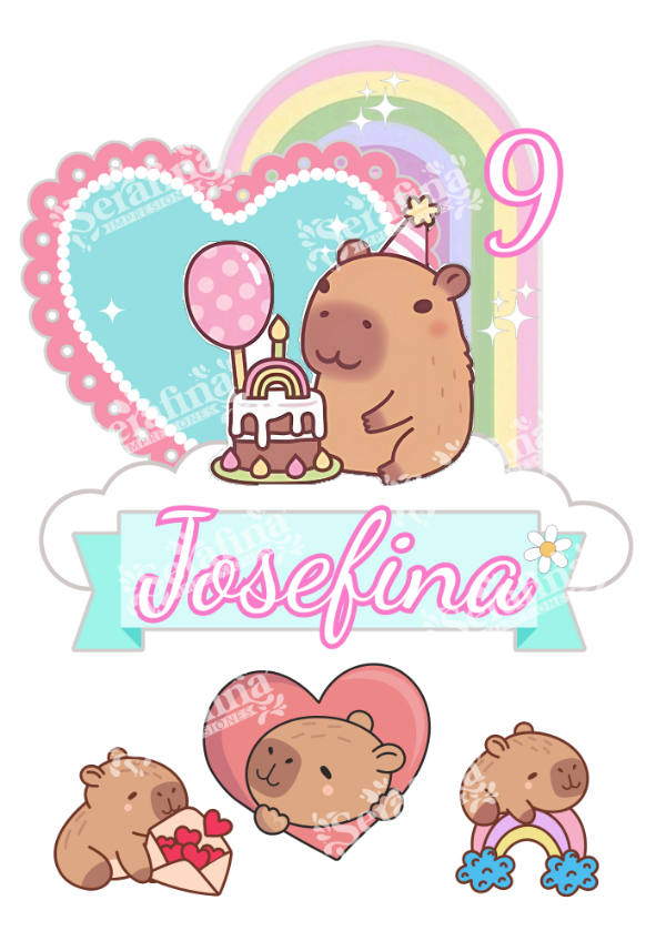 Producto - Topper de Capibara- Archivo digital personalizado