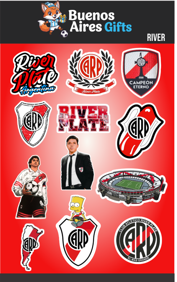 Producto - PLANCHA DE STICKERS RIVER PLATE