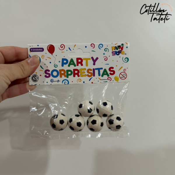 Producto - PELOTITAS SALTARINAS FÚTBOL - 6 UNIDADES