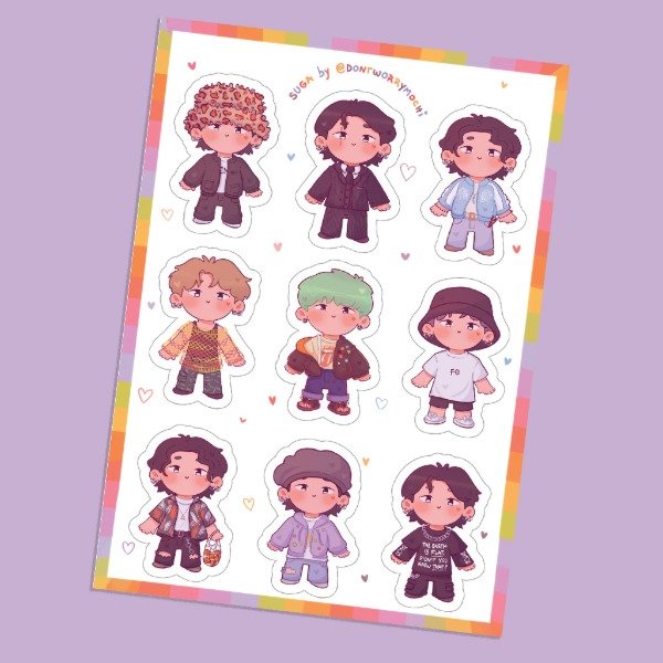 Producto - Plancha de Stickers VINILO - Sugas!