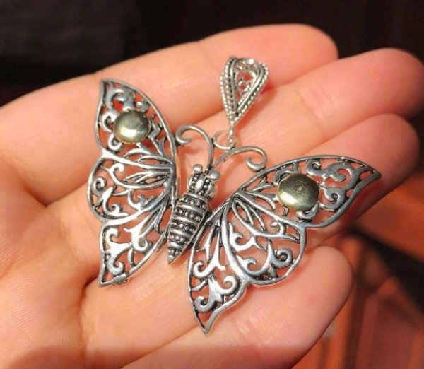 Producto - Dije Mariposa Plata y Oro