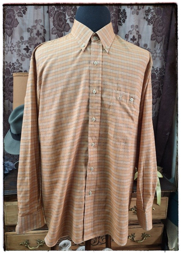 Producto - Camisa Masculina a cuadros Naranja