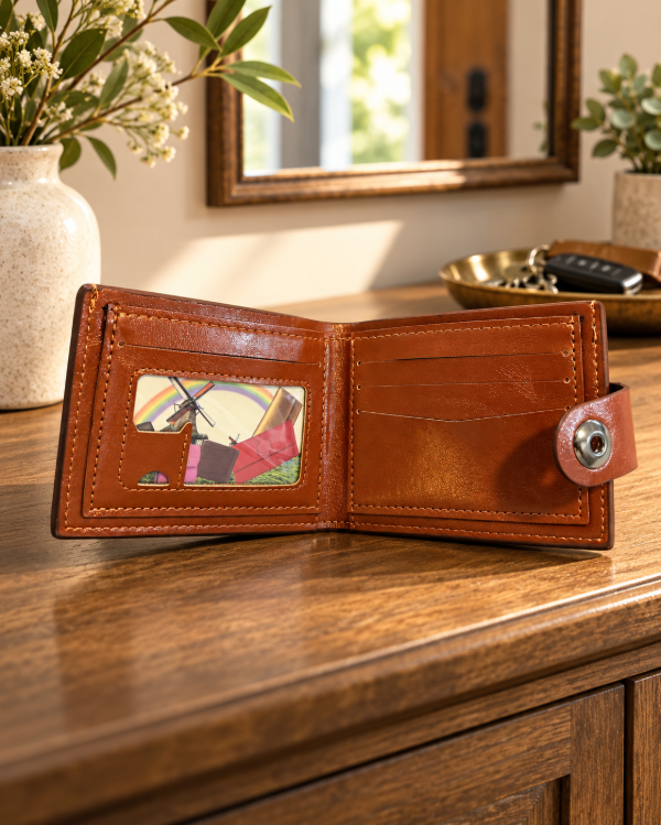 Producto - LIQUIDACION POR DISCONTINUO! Billetera de Hombre Lisa Plegable - 1