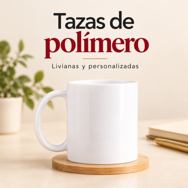 Producto - Taza de Polímero Sublimada Personalizada con Logo Merchandising Empresarial