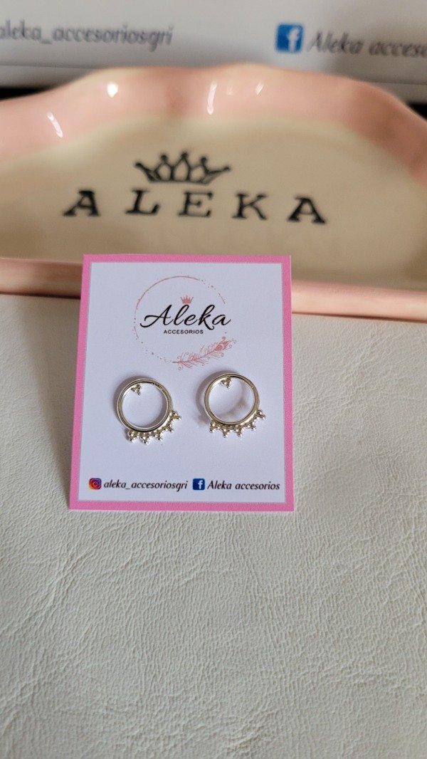 Producto - Aros hindú de acero blanco - 1
