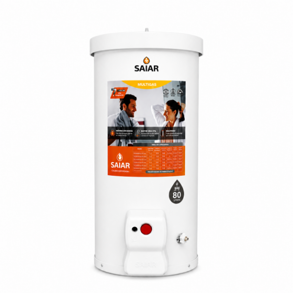 Producto - Termotanque SAIAR 80 LTS multigas Modelo TCG080MSA