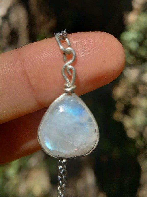 Producto - Piedra Luna arcoiris y turquesa