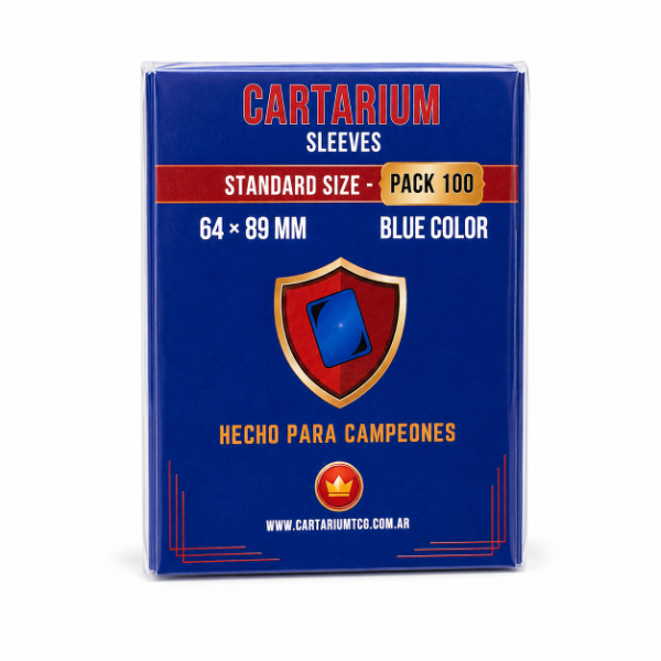Producto - Sleeves Cartarium Standard 64x89 mm Azules Commander Pack x100 - 0