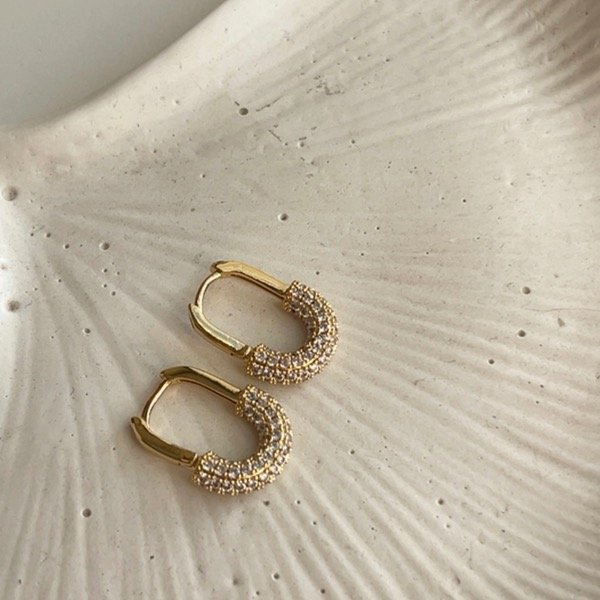 Producto - Aros Gancho micropave gold - 4