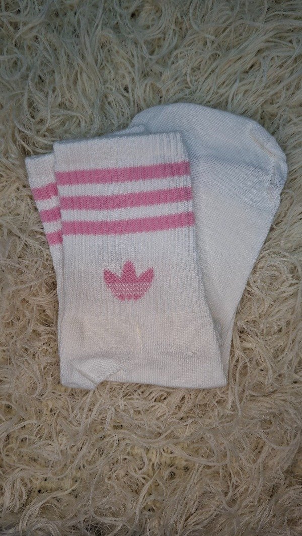 Producto - Medias caña blanco y rosa