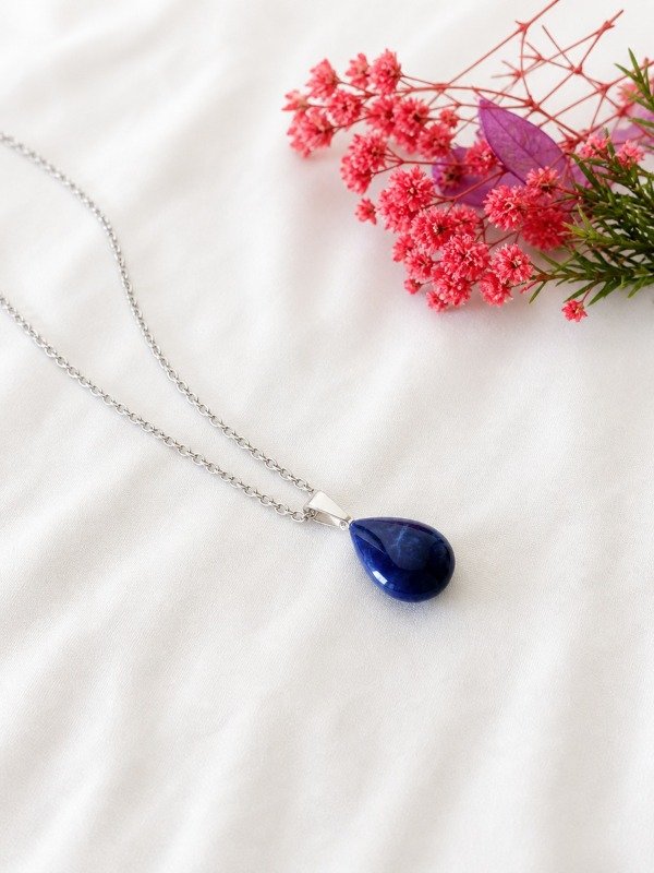 Producto - Collar Gota Piedra Natural Sodalita - 2