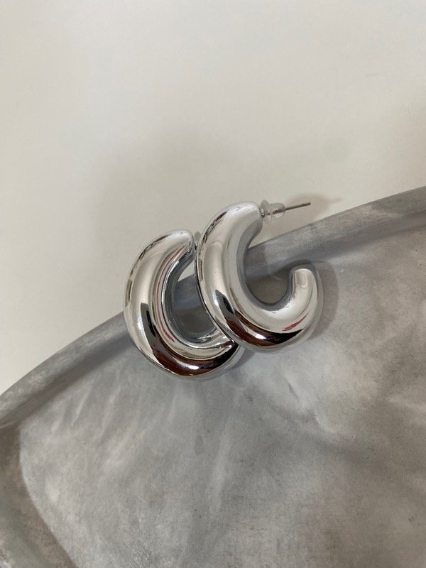 Producto - Aros Hoop plateados
