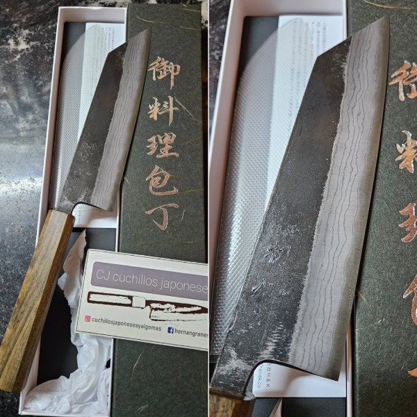 Producto - Hatsukokoro Kumokage Blue 2 Kurouchi Damascus Bunka 180mm