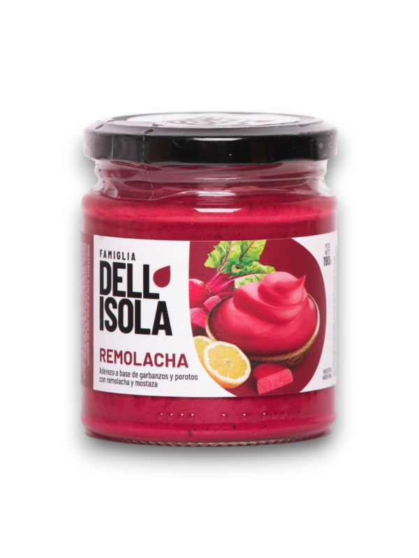 Producto - Hummus/Mayonesa Vegana de Remolacha - Dell Isola x190gr