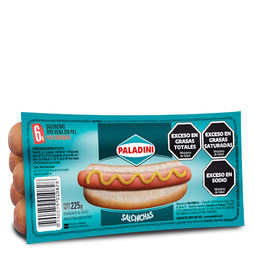 Producto - SALCHICHA PALADINI 6U