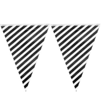 Producto - BANDERIN TRIANGULO RAYADO NEGRO X1U