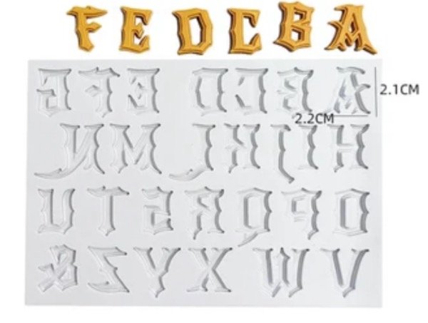 Producto - MOLDE SILICONA ABECEDARIO LETRAS MAY