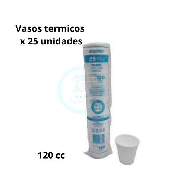 Producto - Vasos Térmicos 120 cc x tira de 25 unidades