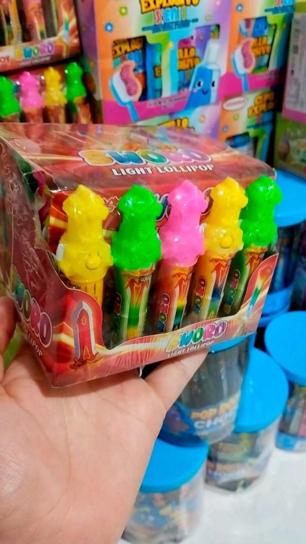Producto - Chupetines espada con luz caja x 30
