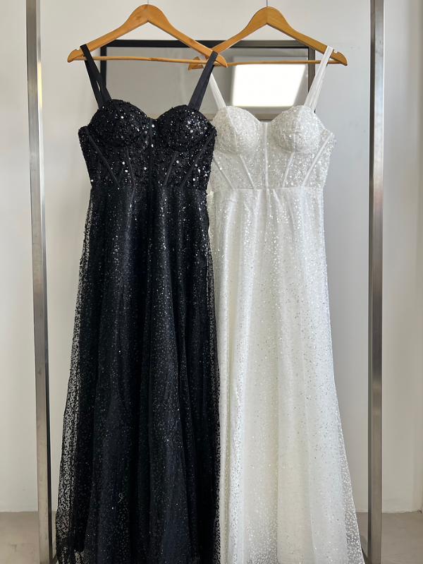 Producto - Vestido de TUL Falda de  Brillos escote corazon MS21olo venta online - 2