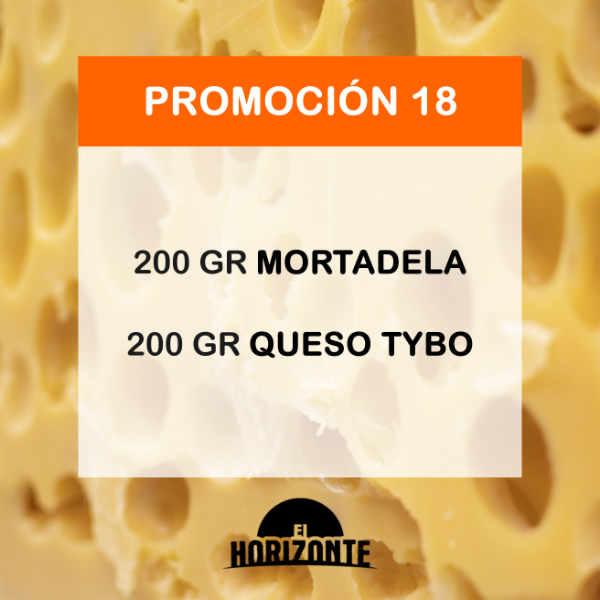 Producto - Promo 18 (200gr Mortadela + 200gr Queso Tybo)