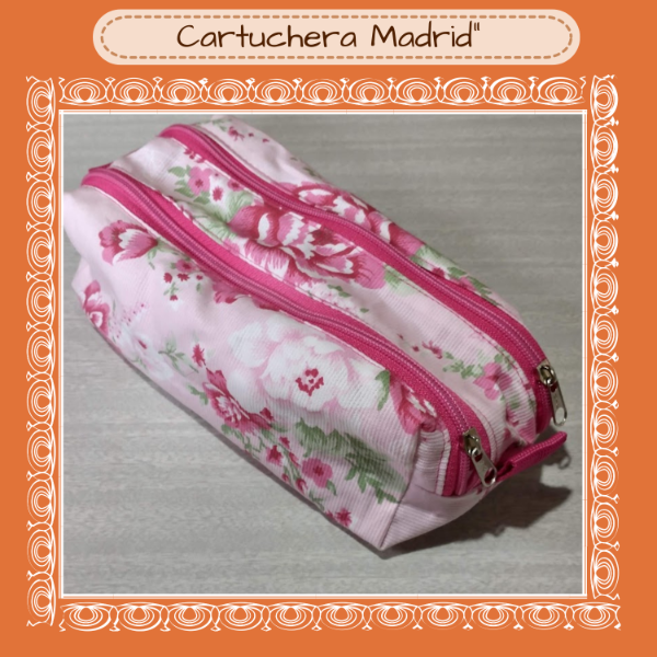 Producto - Cartuchera Madrid "Rosa" 2 cierres