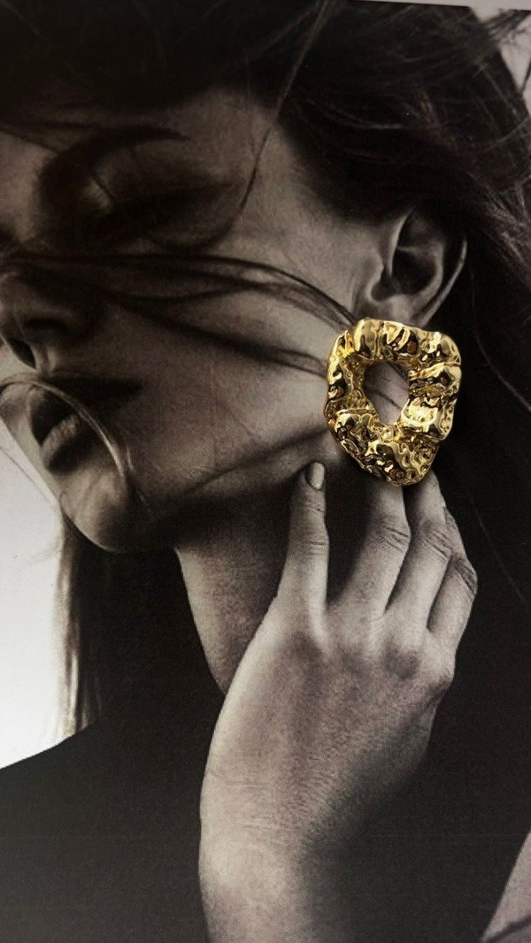 Producto - Aro texturado dorado