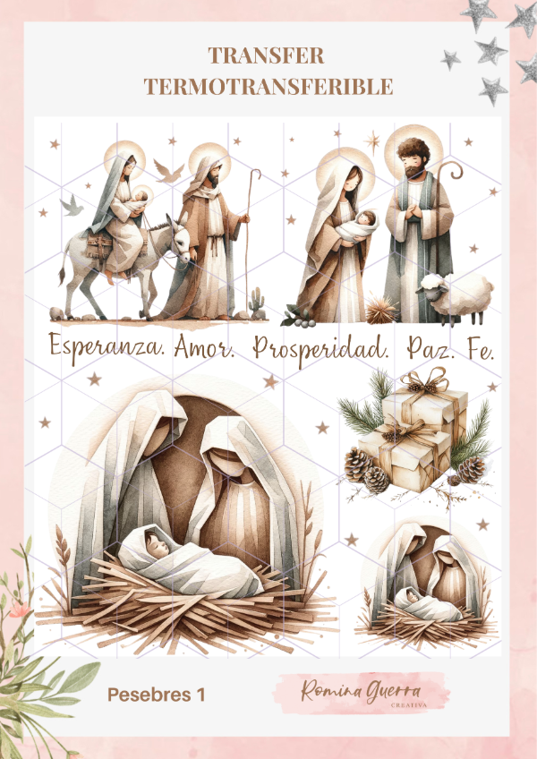 Producto - Transfer termotransferible - Pesebres 1