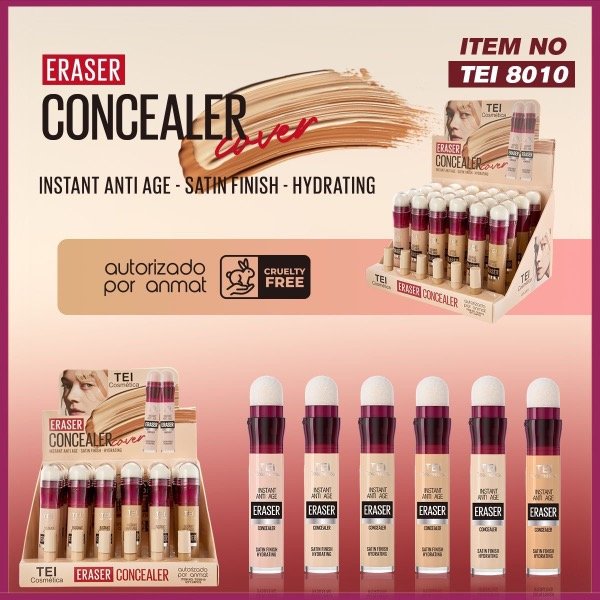 Producto - Caja X24 Corrector Con esponja Tei