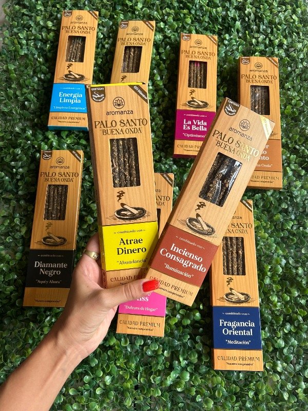 Producto - Pack x10 SAHUMERIOS PALO SANTO BUENA ONDA COMBINADO x8 unid