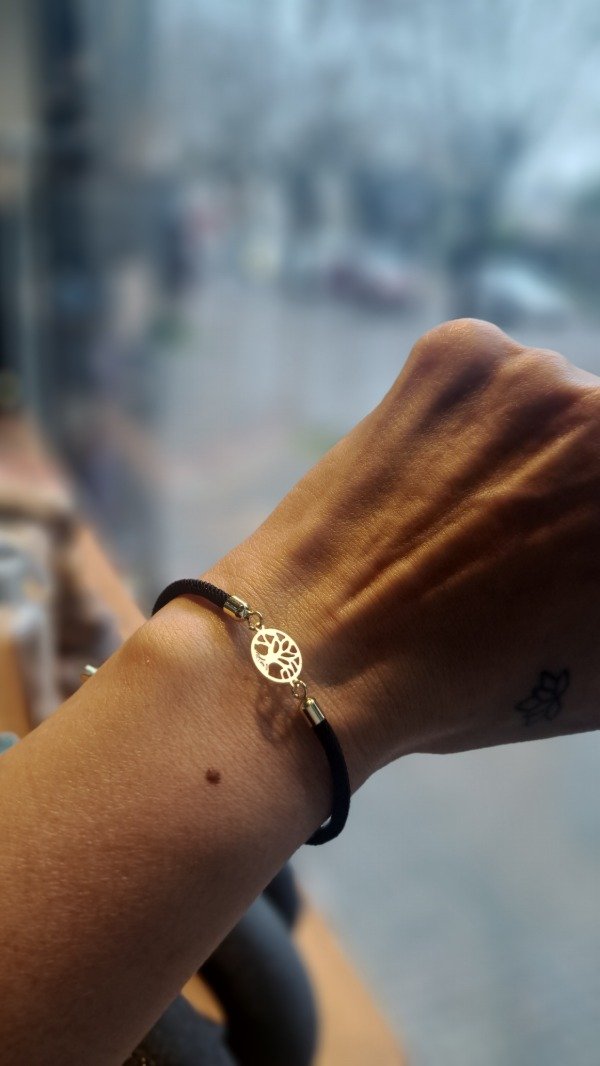 Producto - Pulsera bañada oro 18 k Árbol de la Vida
