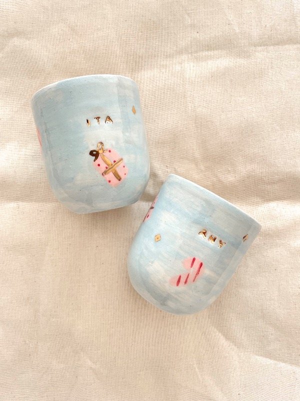 Producto - 5 vasos con oro navidad - 2