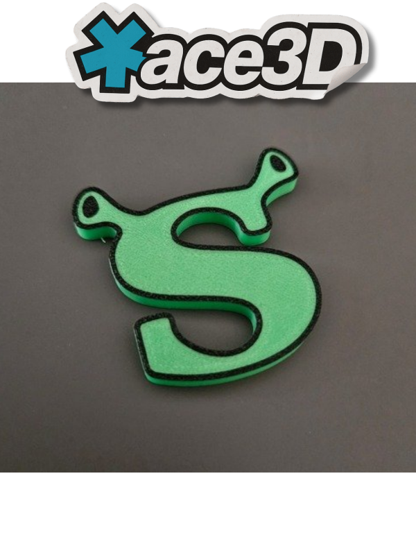 Producto - Imán Decorativo con la "S" de Shrek para Heladera