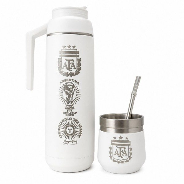Producto - TERMO 1.1L + MATE AFA SELLECION BLANCO