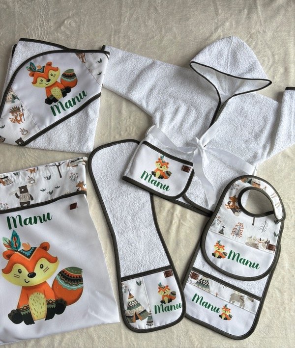 Producto - Set de higiene zorrito malva