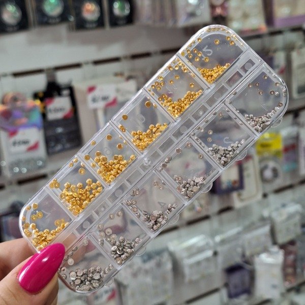 Producto - Caviar en cajita x12 plateado y dorado media perla