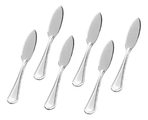 Producto - Set x 6 Cuchillo Manteca Volf Linea Carat Acero Inoxidable