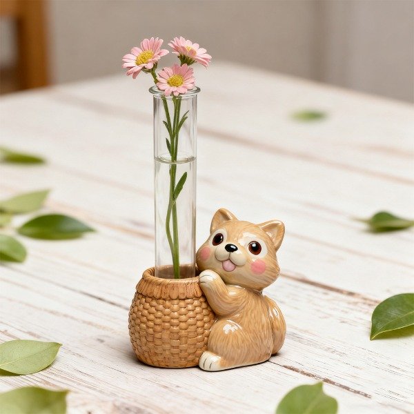 Producto - Molde silicona florero tubo perrito con canasta - 0
