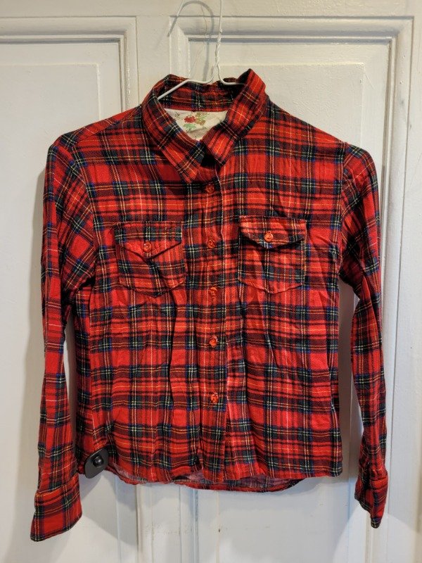Producto - Camisa cuadrillé colorada y verde Talle 12 años - PRECIO: 13X