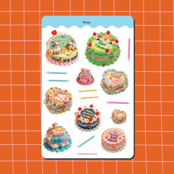 Producto - Stickers Tortas - Dulzura Pastel para tu Journal