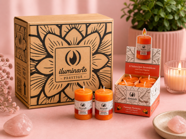 Producto - VELONCITOS AROMATICO C/CERA VEGETAL CAJA X6 BULTO A PARTIR DE 16