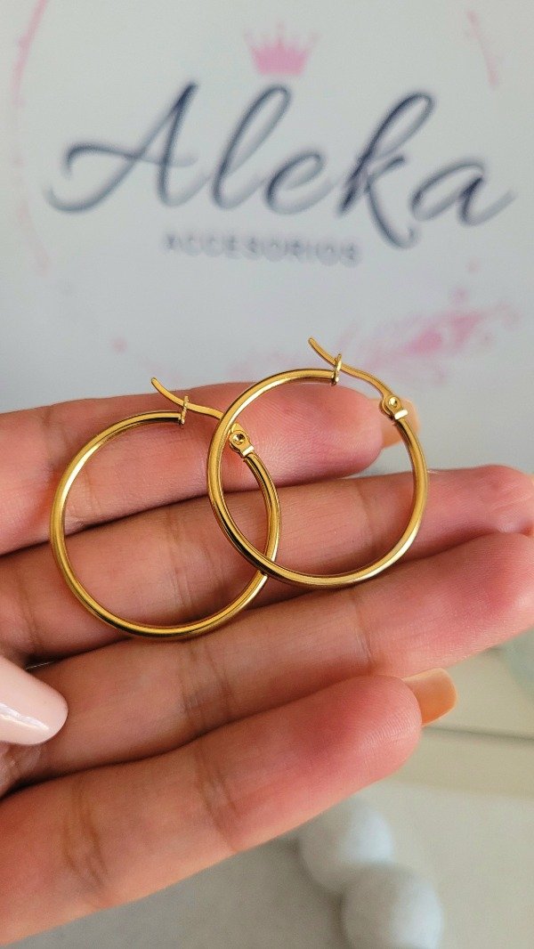 Producto - Argollas lisas(3mm)de acero dorado