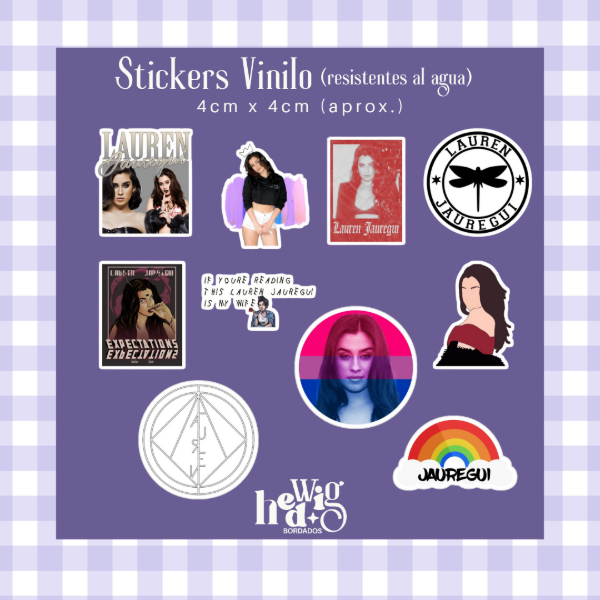 Producto - Pack 10 Stickers Vinilo LAUREN JAUREGUI