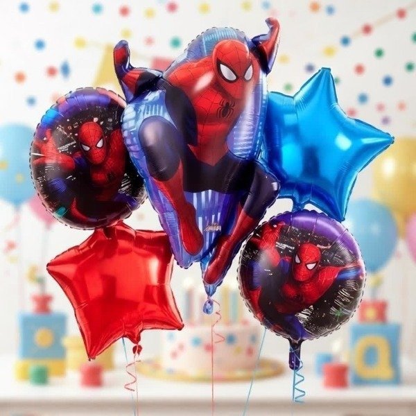 Producto - Hombre Araña - Set 5 Globos Saltando