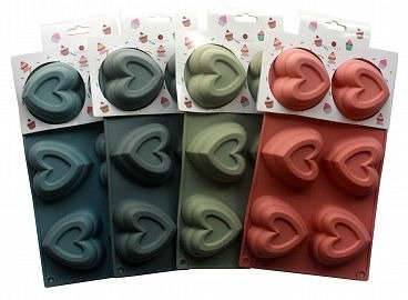 Producto - 6 CUPCAKE SILICONA CORAZON 202613