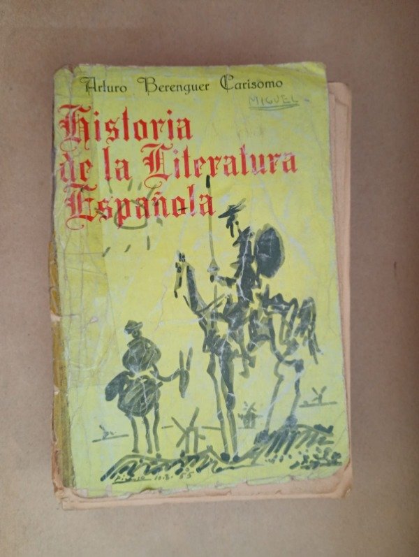 Producto - Historia de la literatura española - Arturo Berenguer Carisomo - Lasserre 1974